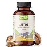 Shiitake Kapseln – 1.600 mg Extrakt täglich (10:1, entspricht 16.000 mg Rohpilz) – 120 Stück (1-Monatsvorrat) – hochdosiert – vegan & glutenfrei – verkapselt in Deutschland | Dorado Superfoods®