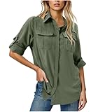 Hemd Damen Wanderbluse UPF 50+ UV Shirt Langarm Funktionshemd Safari Angel SPF Schnelltrocknend Hemden Wandern Outdoor Langarmshirt Shirt Safari Kleidung Wanderhemd Tops
