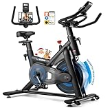 Wenoker Heimtrainer Fahrrad mit App,Leises Ergometer Hometrainer Fahrrad mit Magnetwiderstand,Spinning Bike Indoor Fitnessbikes für Kardio-Training zu Hause,Bis 160KG