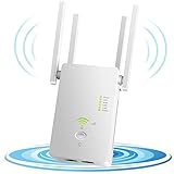 ZIXINCEN WLAN Repeater WLAN Verstärker 1200Mbit/s Dualband 2,4GHz+5GHz WiFi Repeater mit Repeater/Router/AP Modus, 4 Antenne, WiFi Range Extender Mit LAN/WAN Port