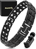 MagnetRX® Ultrastarkes Magnetarmband – Magnetbänder für Herren – Herrenarmband längenverstellbar mit Größenbestimmungswerkzeug (Schwarz)