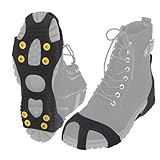 ALPIDEX Anti Rutsch Schuhspikes Größe 35-47 Ersatzspikes Ice Grips Schuhkrallen Schnee EIS Spikes Sohle Wandern Spazieren Hiking Walking Winter, Größe:L