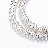 Hämatit 4x2mm Perlen Scheiben rund Farbe Silber Perlen auffädeln Schmuck basteln DIY