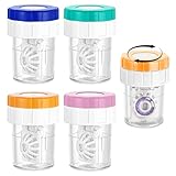 4 Stück Manuelle Kontaktlinsenreiniger,Kontaktlinsen Aufbewahrung,Kontaktlinsenbehälter Waschanlage,Rotations-Kontaktlinsenreinigungsbehälter,Für Den Täglichen Gebrauch Zuhause Reisen