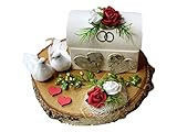 Geldgeschenk Hochzeit Geschenkverpackung Geld verschenken Baumscheibe rot