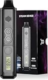 Vaporizer Cannabis verdampfer IOUQ KIT kräuter verdampfer Keramische Heizkammer LCD Display Bildschirm unterstützt weed e zigarette präzise Temperaturregelung (Ivory Black)