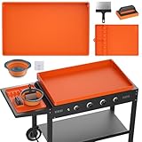 Grillabdeckung für Outdoor-Grillmatte aus Silikon, 91,4 cm, für Blackstone Grillabdeckung, Upgrade Full-Edge-Grillabdeckung für Weber Grillmatte, schützt Grillplatte vor Nagetieren, Insekten, Schmutz