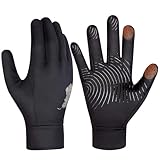 Atarni Fahrradhandschuhe Herren Damen Touchscreen Handschuhe - rutschfest Atmungsaktive Fahrradhandschuhe Warm Winterhandschuhe für Outdoor Laufen Klettern Fitness Radfahren Schwarz (L)