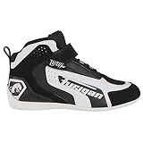 Furygan V4 Easy D3O Vented Herren Motorradschuhe, Atmungsaktiv, verstärkter Malleolus-Schutz, maximale Sicherheit-Komfort und Luftzirkulation, Black White, 45 EU