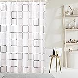 Gvolatee Duschvorhang Antischimmel 180 X 200 cm, Waschbar PEVA Shower Curtains mit 12 Duschvorhangringen, Anti-Bakteriell Duschvorhänge, Wasserdicht Bad Vorhang, Schnell Trocknend Badezimmer Vorhang