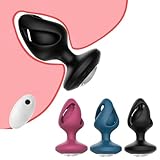 Xuomt Analvibrator 3 in 1 Dildo Analvibrator Analplug Vibratoren mit 10 Vibrationmodi Fernbedienung AV Dildo Vibrator Sexspielzeug Prostate Stimulation Massager für Paare (Blau)