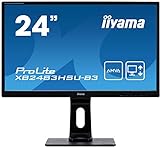 iiyama ProLite XB2483HSU-B3 60,5cm (23,8') AMVA LED-Monitor Full-HD (VGA, HDMI, DisplayPort, USB2.0) Höhenverstellung, Pivot, schwarz