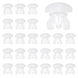 Gardinenstopper,24 PCS Gardinenfeststeller in Standardgröße Kunststoff Gardinengleiter Gardinen Feststeller Gardinenhaken für Schienen Gardinenleiste Stoppe