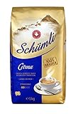 Schümli Crema Ganze Kaffeebohnen 1kg - Stärkegrad 2/5 -...