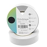 Blendend Breites PVC-Isolierband, weiß, 25 mm x 20 m, flexibel und langlebig für elektrische Verwendung und Isolierung von Verbindungen.