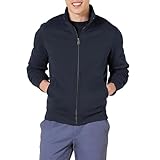 Amazon Essentials Herren Fleece-Jacke mit durchgehendem Reißverschluss, Marineblau, L