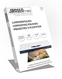 Jansen - Laminierfolien, 100 Stück, A4 75/80 mic, hochglanz, Die Verpackung kann variieren