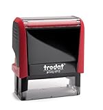 Trodat – Printy 4912 - feuerrot - mit Wunschtext personalisieren, hier gleich online gestalten – selbstfärbender Stempel als Namensstempel, Adressstempel, Firmenstempel, 5 Zeilen, 46X17 mm