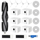 Zubehörset für Ecovacs Deebot T20 Omni / T20e Omni Saugroboter:18 Stück Saugroboter Ersatzteile Zubehör-1*Hauptbürsten, 6*Staubbeutel, 4*Wischtücher, 4*Seitenbürsten, 2*Filter, 1*Reinigungsbürste