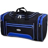 Retoo Sporttaschen für Damen, Herren, Trainingstasche, Gym, Bag Klassische, Sport Tasche, Handtaschen, Mode Tasche Reisen, Reisetasche für Sport, Fitnessstudio, Fitness, Handball, Fußball, Blau 60cm