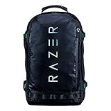 Razer Rogue V3 Backpack (17.3') - Kompakter Reise Rucksack (Fach für Laptop bis 15 Zoll, Abriebfest, Außenhülle aus Polyester) Schwarz/Chroma