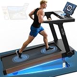Cowmew Laufband für Zuhause, 7PS Laufband klappbares mit 1-20 km/h, 20% Steigung, Belastung 180Kg, App-kompatibles, Pulssensor, LED-Anzeige, Tablethalterung für Zuhause und Büro
