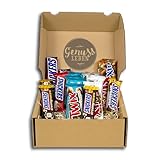 Genussleben Box mit 1kg Mix Snickers und Twix Riegeln im Mix, Schokoriegel in Großpackung