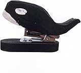Hefter， Mini-Heftgerät, handgefertigtes Mini-Tierheftgerät mit Holzschnitzerei und 1000 Heftklammern for Schulbüro-Schreibwaren for Kinder, 12 Blatt für(Whale)