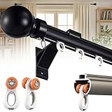 Strapazierfähige Vorhangschiene, Wandmontage, leises Römerstangensystem mit Aluminiumhalterung für Wohnzimmer, Schlafzimmer, Krankenhaus