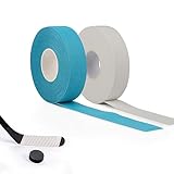 SWAWIS 2 Rollen Schlägertape Eishockey, Eishockey Hockeyschläger Tape Blau & Weiß, 2.5cmx25m Griffband, Hockeyschlägerband für Hockey Badmintongriff Golf Pole