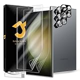 2+2 Stück Schutzfolie für Samsung Galaxy S23 Ultra 5G, 2 Stück Selbstheilende EPU-Folie, 2 Stück Kameraschutz, Fingerabdruck-ID unterstützen, Anti-Kratzer, HD Klar für S23 Ultra Displayschutz