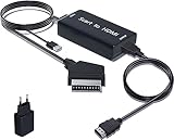 AMANKA Scart auf HDMI Kable Konverter, Adapter und Scart Kabel Full HD 1080P Video Audio Wandler für HDTV STB VHS Xbox PS3 Sky DVD Blu-ray usw