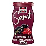 Schwartau Samt Johannisbeeren, Fruchtaufstrich ohne Stücke & ohne Kerne, 270g