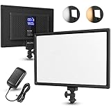 RALENO LED Videoleuchte, 19.5W Videolicht Eingebaute 2 * 4000mAh Akku CRI95+ 3200K-5600K Einstellbare Videokonferenz Licht, für YouTube TikTok Zoom Studio Fotografie Videoaufnahme Produktbilder Shoot