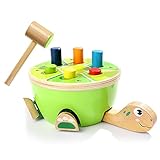 TOP BRIGHT Hammerspiel für Kinder ab 1 Jahre, Langlebiges Holzspielzeug mit Holzhammer, Holz Klopfspiel Geschenk ab 12 Monate Junge Mädchen, Klopfbank ab 1 2 3 Jahr