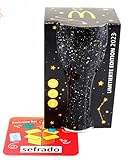 sefrado Bundle 1 x Cola Cosmic Glas McDonalds Österreich 2022 Sammel Gläser kompatibel mit exclusivem Untersetzer