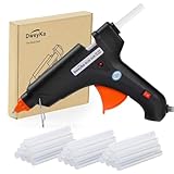 Dweyka Heißklebepistole Klebepistole 100W Set mit 30 Stück Heißklebesticks 11mm Transparente Klebesticks für DIY Kunst Industriell Reparieren Festival Dekorieren (Schwarz)