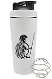 JAW REX Ancient Warriors Protein Steel Shaker | (750ml) (White Spartan)