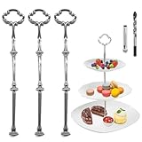 Trsnzul Etageren Stangen Set, Silber Bausatz Etagen Etageren...