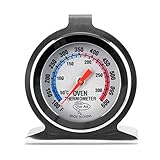 Chef Aid Edelstahl Backofen-Thermometer – Kompatibel mit Umluft-, Gas-, Elektro-, Pizzaöfen, Heißluftfritteusen und Herden – Leicht ablesbares Display – Ofenthermometer für präzises Kochen und Backen