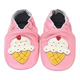 Krabbelschuhe Baby Kunstleder Lauflernschuhe Mit rutschfeste Gummisohle Jungen Mädchen Hallenschuhe Lederschuhe Unisex Kinder Hallenturnschuhe Kleinkind Flache Sportschuhe Sneaker Turnschuhe