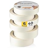 dezozo 6 x Kreppband - 4 Rollen 40 m x 25 mm + 2 Rollen 40 m x 38 mm - Malerkrepp für Malerarbeiten und Renovierungen | Abklebeband (6 Stück (4x25mmx40m, 2x38mmx40m))