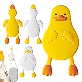 Tierhaken – 4 Kinder-Wandhaken, dekoratives Set, kleine Klebehaken, spurlose, lustige Wandgarderobe, zur Aufbewahrung von Schlüsseln, Küchenutensilien