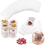 Kisstta100 Stück Teefilterbeutel Einweg, Teebeutel für Losen Tee, Hochwertige Teefilter Papier für Losen Tee Kaffee Gewürz Kräuterpulver, Schnelle Durchlässigkeit und Einfache Handhabung(6×8cm)