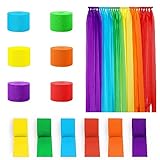 6 Rollen Krepppapier, Krepppapier Bunt Regenbogen Kreppbänder, Party Bunt Kreppbänder ideal für Kreativen Hobbies, Geburtstagsdekorationen Hochzeitsdekorationen(4.5CMx25M)