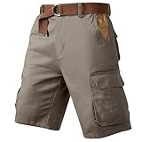 Herren-Shorts, Cargo-Stretch, lockere Passform, leicht, mehrere Taschen, Wanderhose, schnell trocknend, Outdoor-Sport, taktische Jogginghose, Z01-dark grey, 3X-Groß