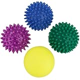 BB Sport Massagebälle 4er Set Igelbälle Lacrosseball verschiedene Härtegrade Massageball mit Noppen