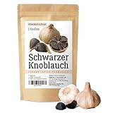 Schwarzer Knoblauch fermentiert aus Spanien, 2 große Knollen Fermentierter Knoblauch, Black Garlic, 90 Tage fermentiert, mild und vielseitig zu verwenden und genießen.