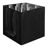 LUKDUNG Flaschentasche 9 Flaschen, Flaschenträger für 1,5 Liter Flaschen, Tragetasche mit Trennwänden für Flaschen, Wiederverwendbar Handtasche für Getränketasche Bierflaschen Weinflasche