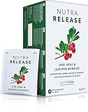 Nutra Tea NUTRARELEASE, Blasen und Nierentee für natürliche Entwässerung, Harntee ideal bei Blasenentzündung, Blasentee, 20 wiederverwendbare Teebeutel, Krätuertee mit Bärentraube & Brennnessel